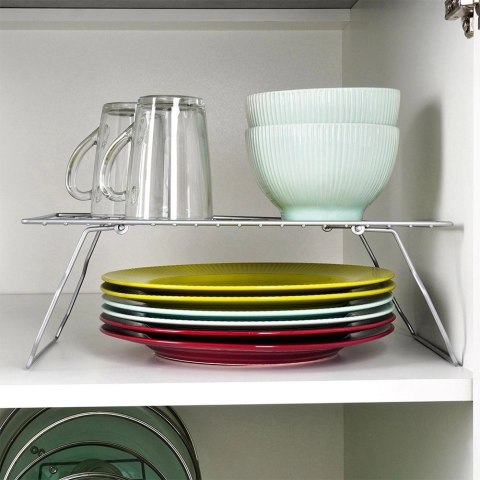 Półka kuchenna metalowa szara składana 37x21x13,5 cm