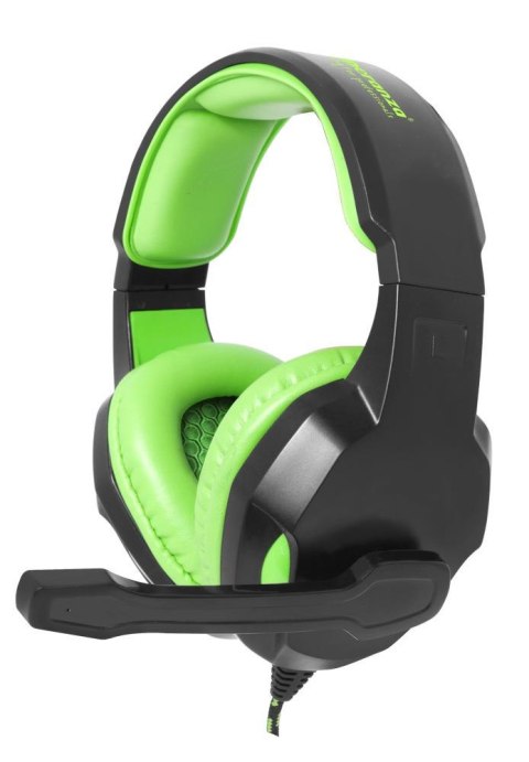 Słuchawki z mikrofonem Esperanza "Cobra" Gaming czarno-zielone Słuchawki z mikrofonem Esperanza "Cobra" Gaming czarno-zielone