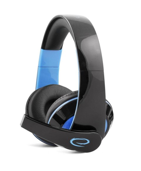 Słuchawki z mikrofonem Esperanza Condor Gaming czarno-niebieskie Słuchawki z mikrofonem Esperanza Condor Gaming czarno-niebieskie