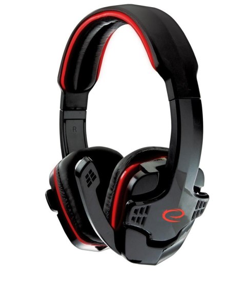 Słuchawki z mikrofonem Esperanza "Raven" Gaming czerwone Słuchawki z mikrofonem Esperanza "Raven" Gaming czerwone