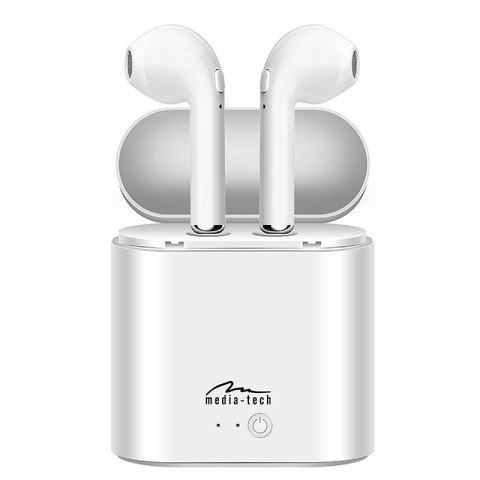 Słuchawki z mikrofonem Media-Tech MT3589W R-PHONES TWS bezprzewodowe białe Słuchawki z mikrofonem Media-Tech MT3589W R-PHONES TWS bezprzewodowe białe