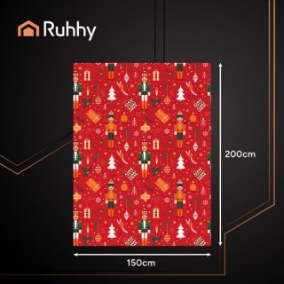 Koc świąteczny flanelowy 1,5x2m Ruhhy 26607