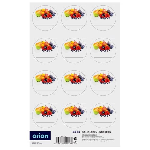 Etykiety samoprzylepne na słoiki 36 szt.