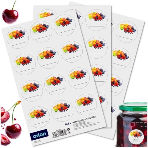 Etykiety samoprzylepne na słoiki 36 szt.