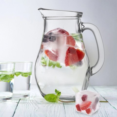 Forma do kostek lodu z pokrywką silikonowa beżowa XXL 18,5x12x5 cm