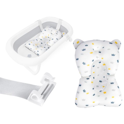 Poduszka do wanienki dla niemowląt wkładka do kąpieli Ricokids biało-niebieska