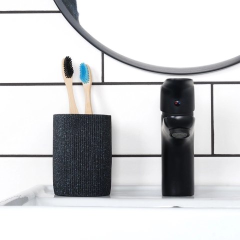 Kubek łazienkowy ceramiczny czarny 7,5x10,5 cm