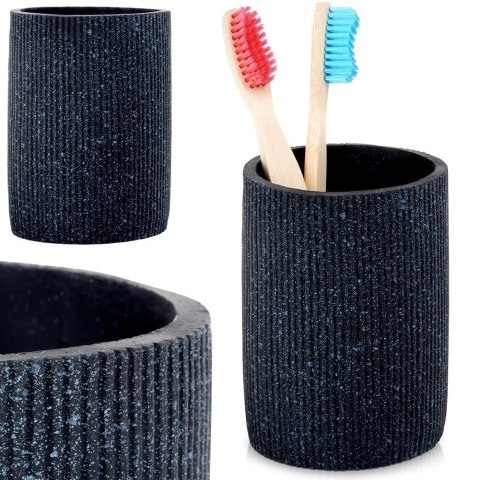 Kubek łazienkowy ceramiczny czarny 7,5x10,5 cm