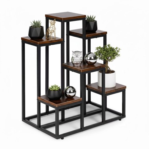 Kwietnik stojący stojak na kwiaty ozdoby 6 półek loft ModernHome