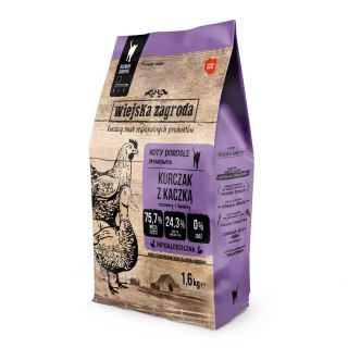 Wiejska Zagroda Kurczak z kaczką karma sucha dla kota 1,6kg
