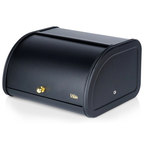 Chlebak Metalowy VILDE Czarny 30 x 26,5 x 17 cm Nowoczesny na Pieczywo