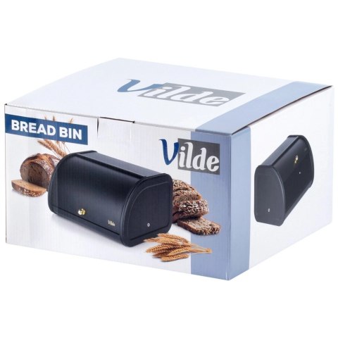 Chlebak Metalowy VILDE Czarny 30 x 26,5 x 17 cm Nowoczesny na Pieczywo