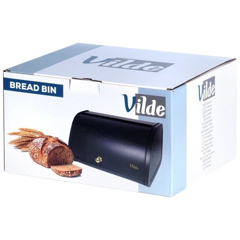 Chlebak Metalowy VILDE Czarny 30 x 26,5 x 17 cm Nowoczesny na Pieczywo