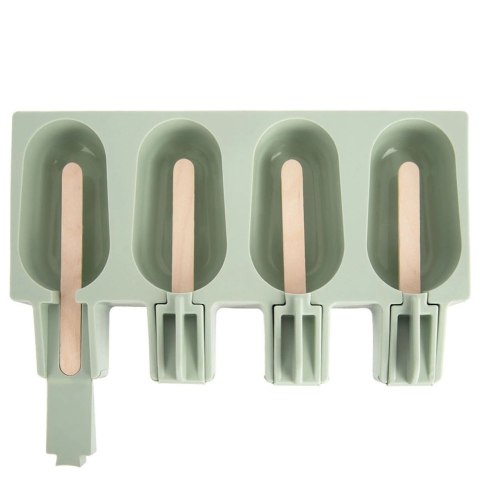 Forma do lodów silikonowa z pokrywką zielona