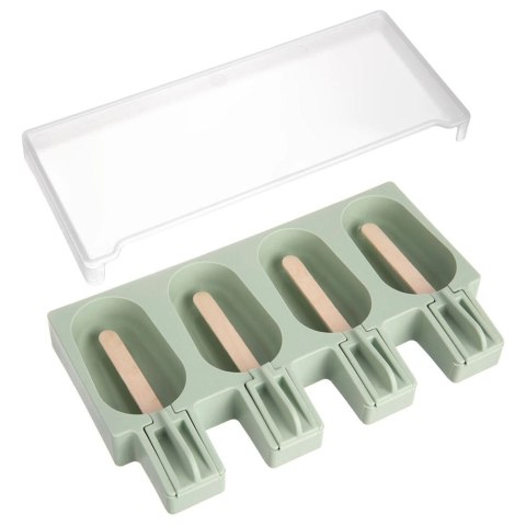 Forma do lodów silikonowa z pokrywką zielona