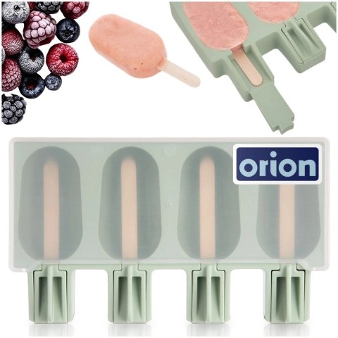 Forma do lodów silikonowa z pokrywką zielona