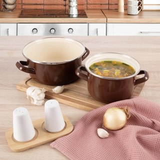 Garnek emaliowany BROWN 14 cm, 950 ml