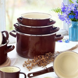 Garnek emaliowany BROWN 22 cm, 4 l