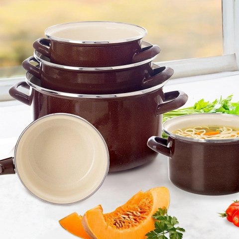 Garnek emaliowany BROWN 30 cm, 10 l