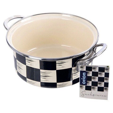 Garnek emaliowany SZACHOWNICA 20 cm, 2,2 l