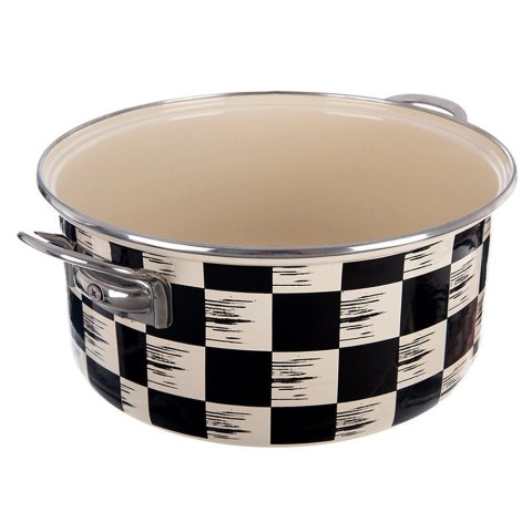 Garnek emaliowany SZACHOWNICA 26 cm, 5 l