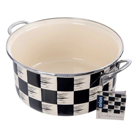 Garnek emaliowany SZACHOWNICA 26 cm, 5 l