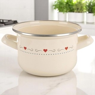 Garnek emaliowany kremowy TONCA 16 cm, 1,4 l