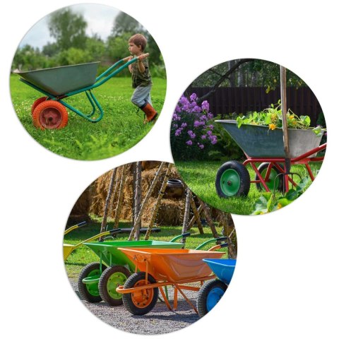 Koło do taczki bezdętkowe 4.00-8 pomarańczowo-białe