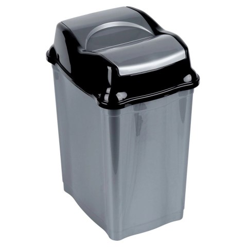 Kosz na śmieci plastikowy szary 28 l