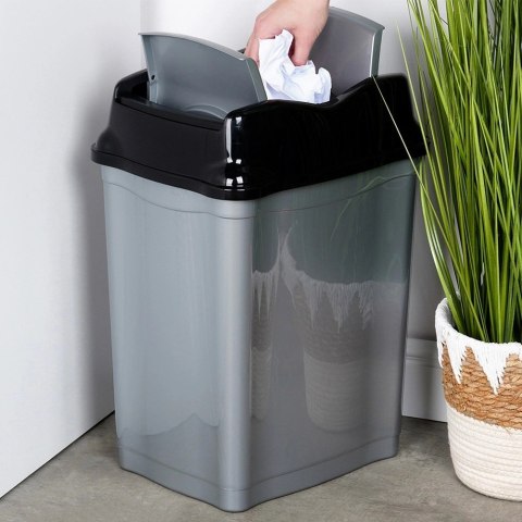 Kosz na śmieci plastikowy szary 28 l