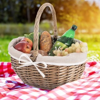 Kosz piknikowy wiklinowy 40x31x40 cm