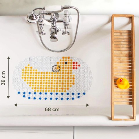 Mata antypoślizgowa pod prysznic z kaczuszką dla dzieci 66x38 cm
