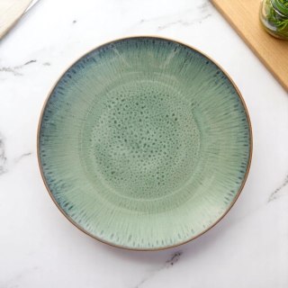 Talerz obiadowy płytki ceramiczny zielony GLAZE 27 cm