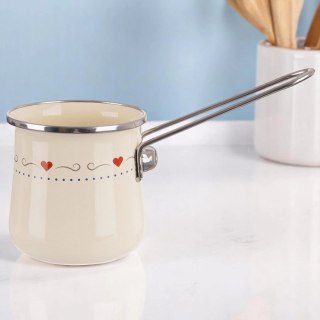 Tygielek do kawy emaliowany kremowy TONCA 600 ml