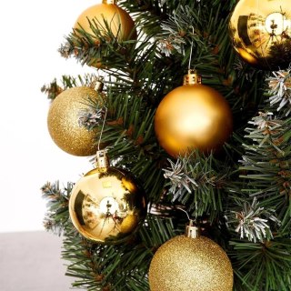 Bombki choinkowe złote nietłukące 6 cm 9 szt.