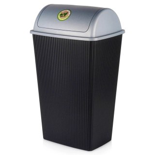 Kosz na śmieci plastikowy czarny 38 l