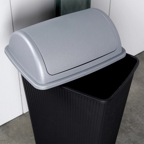 Kosz na śmieci plastikowy czarny 38 l