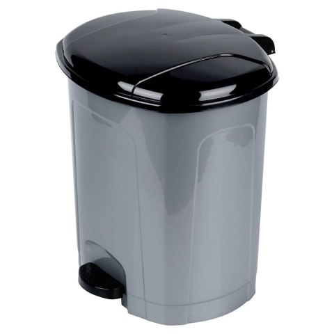 Kosz na śmieci z pedałem plastikowy szary 30 l