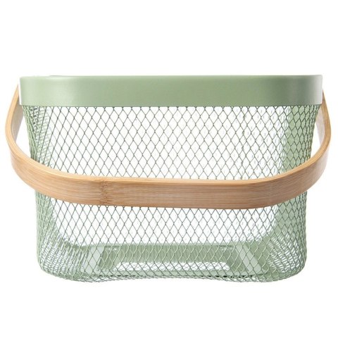 Koszyk do Przechowywania Owoców Warzyw Metalowy Zielony ORION 27x24,5 cm