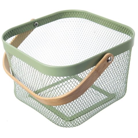 Koszyk do Przechowywania Owoców Warzyw Metalowy Zielony ORION 27x24,5 cm