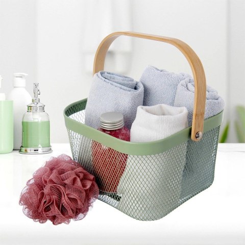 Koszyk do Przechowywania Owoców Warzyw Metalowy Zielony ORION 27x24,5 cm