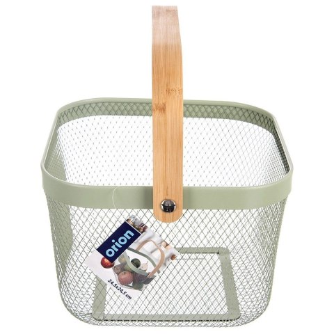 Koszyk do Przechowywania Owoców Warzyw Metalowy Zielony ORION 27x24,5 cm