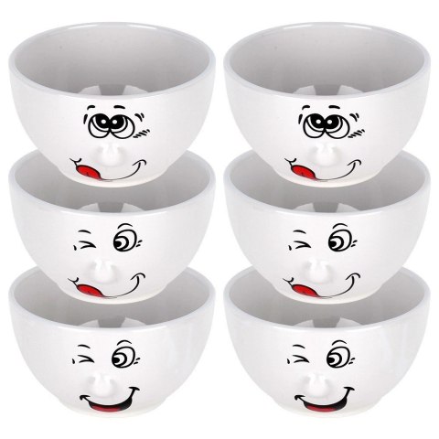 Miseczki ceramiczne buźki 13,5 cm, 550 ml 6 szt.