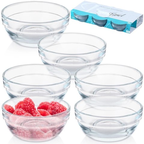 Miseczki szklane 7,5 cm, 80 ml 6 szt.