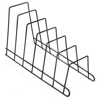 Stojak na pokrywki i talerze metalowy czarny RADKA 34,5x14x19 cm