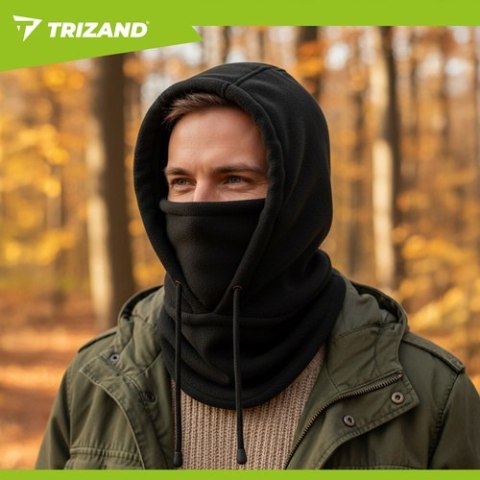 Czapka zimowa komin - czarna Trizand 26127