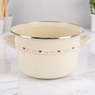 Garnek emaliowany kremowy TONCA 20 cm, 3 l