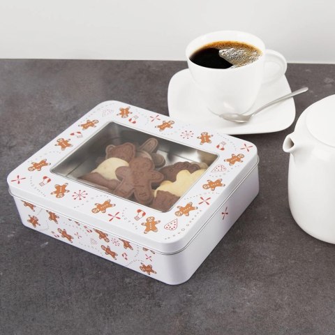 Pojemnik na ciastka metalowa puszka PIERNICZEK 18x14,5x5 cm