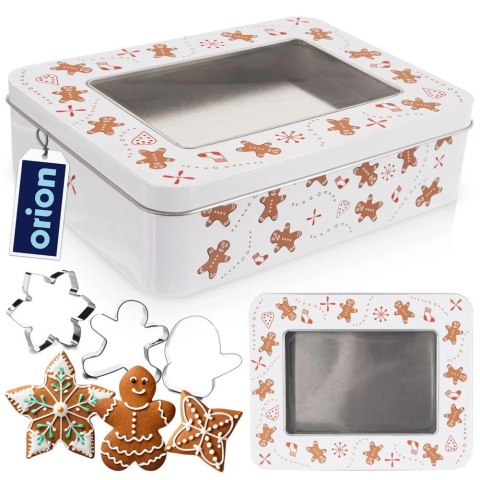 Pojemnik na ciastka metalowa puszka PIERNICZEK 18x14,5x5 cm