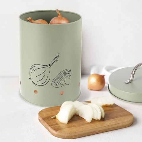 Pojemnik na warzywa i owoce metalowy zielony GREENISH 2,4 l